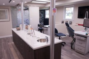 Brushing station in the Hillsborough treatment area